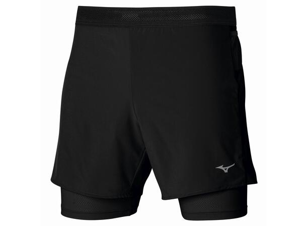 ER 5.5 2in1 Short Sort XL Løbeshorts med indershorts 
