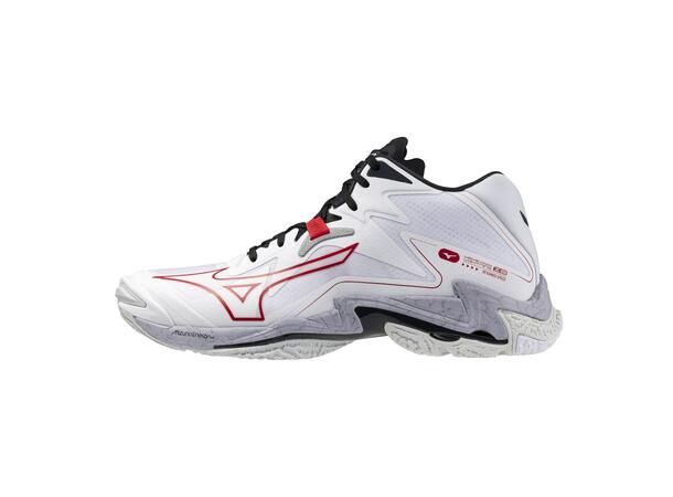 Wave Lightning Z8 MID Hvit/Rød 12 Mid-cut til herre 