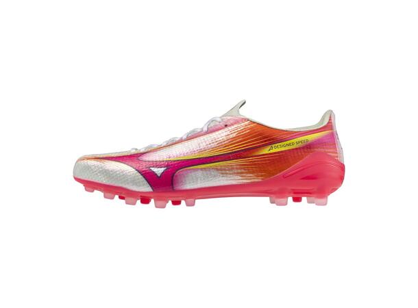 Mizuno Alpha III Elite AG Hvit/Rosa 9,5 Fodboldstøvle til græs og kunstgræs 
