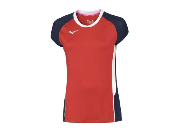 Premium High-Kyu Tee W Rød/Hvit M Volleyballtrøje, dame 