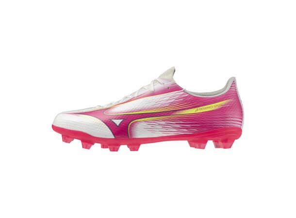 Mizuno Alpha III Select Hvit/Rosa 8 Fodboldstøvle til naturgræs 