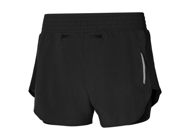 2in1 4.5 Short W Sort L Løpeshorts med innertights 