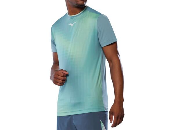 Frontier Shadow Graphic Tee Skyggeblå L T-skjorte til tennis, padel og trening 