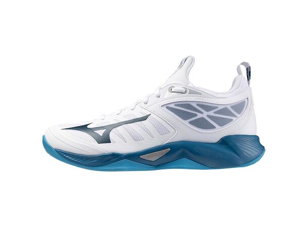 Wave Dimension Hvit/Blå 10,5 Sko til håndbold og volleyball 