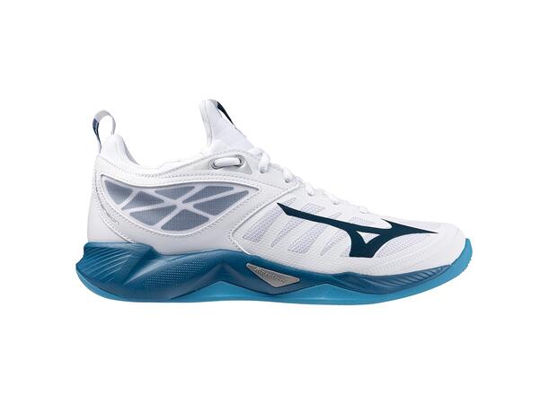 Wave Dimension Hvit/Blå 10,5 Sko til håndbold og volleyball 