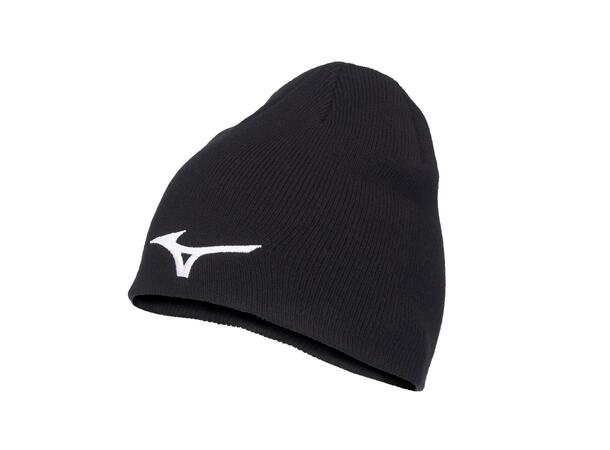 Mizuno Promo Beanie Sort NS Komfortabel og varm lue 