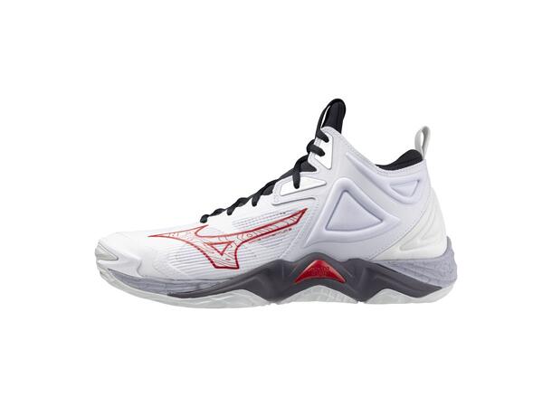 Wave Momentum 3 MID Hvit/Rød 8,5 Topmodel - mid-cut 