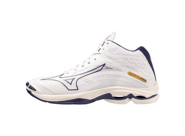 Wave Lightning Z7 MID Hvid/Blå 5 Let og stabil indendørssko 